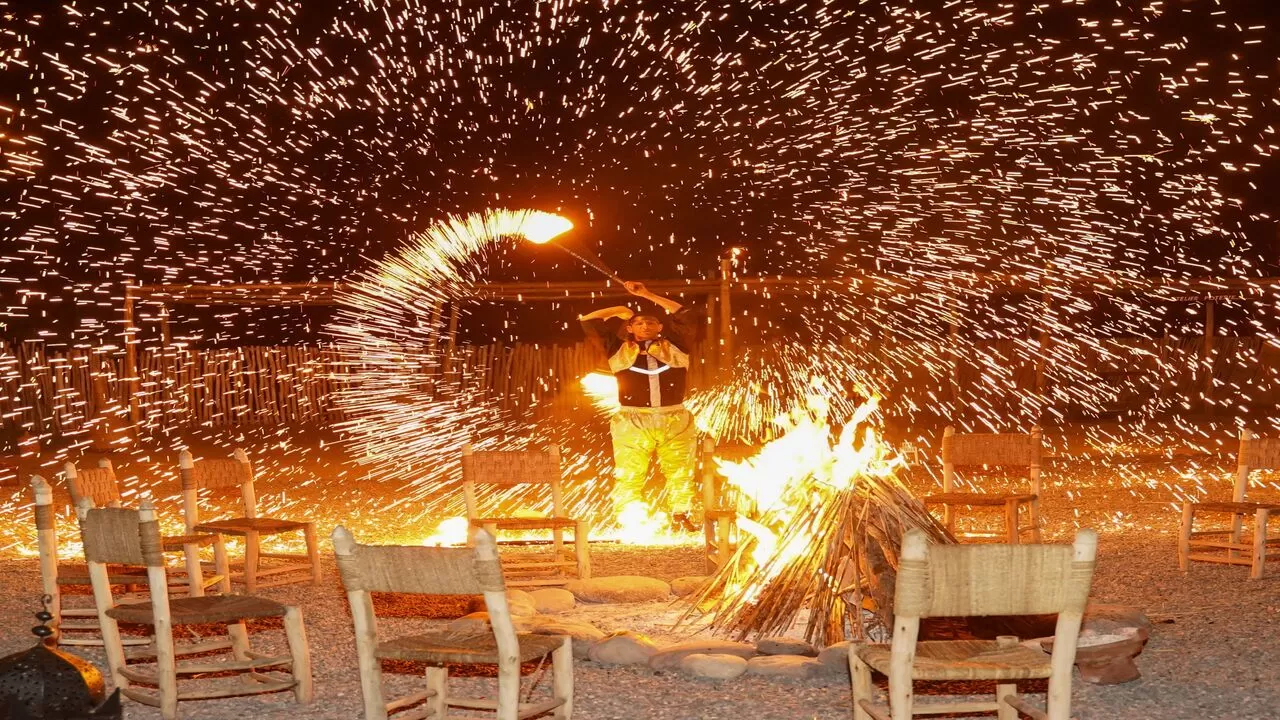 Agafay Desert Tour with Camel Ride and Traditional Dinner Show Experience